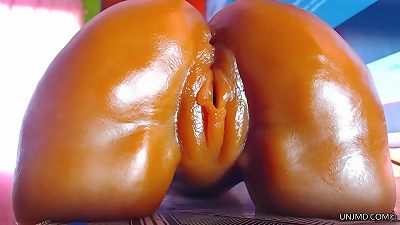 Stepson observes his stepmom vagina while stepdad sees tv