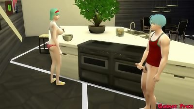 Bulma mother and wife Epi 6 My mom is cooking with very cool clothes almost bare and I ravage her rigid When my father heads to work All day He satisfies his son like a whore NTR Dragon Ball anime porn