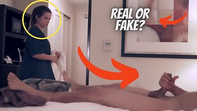 REAL OR FAKE?: A fellow drains off in front of the maid and shocks her.