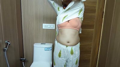 trying My Stepmother's juicy snatch in the Bathroom. full video