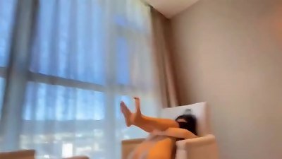 asian girl doing oral job on massive penis