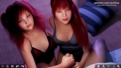 double Homework | 2 super hot 18yo redhead stepsisters with magnificent massive booties share stepbrother's manhood | My sexiest gameplay moments | Part #12