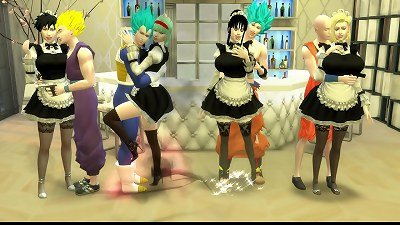 victim Maids scene 12 Goku, Gohan, Vegeta and Clirin attack and recover their gorgeous Wives and punish them for being unfaithful sluts