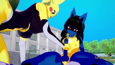Pokemon anime porn fur decorated Yiff 3d - Lucario x Pikachu firm hump - chinese chinese manga porn anime porn game pornography cartoon