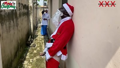 Christmas came earlier for na&iuml;ve 18yo college press woman on Hijab as Santa gave her hot penetrate outside the compound while she tries the fresh school camera (Watch warm full videos on RED)