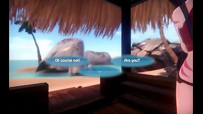 MonsterGirl Island [Monthly manga porn game] Ep.13 detecting a form shifter scorching sneer nymph with growing knockers on the beach