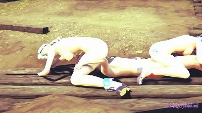 Genshin impact manga porn porn 3D- Theesome A dude fuck and do cunnilingus to Barbara and Ganyu - chinese manga porno anime porn game porn video