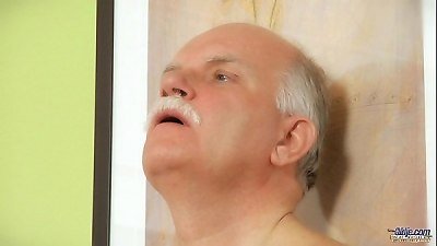 lucky aged submissive banging naughty youthful lady