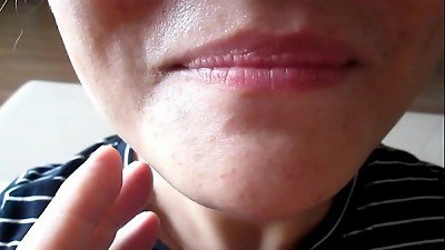 asian internal cumshot CLOSE UP ON THE couch 2