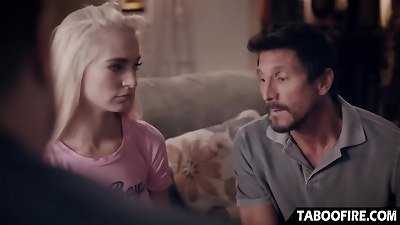 blonde teen dp'ed by step father and her instructor