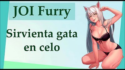 JOI wooly hentai. Sirvienta maid en celo.