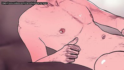 one piece yaoi - Luffy blows a load after jerking - hentai manga porn