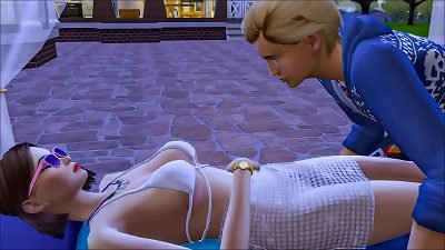 StepSon pounds Sleeping asian StepMom After Swimming In The Pool | asian StepMom And son-in-law drilling | chinese movie hook-up episode